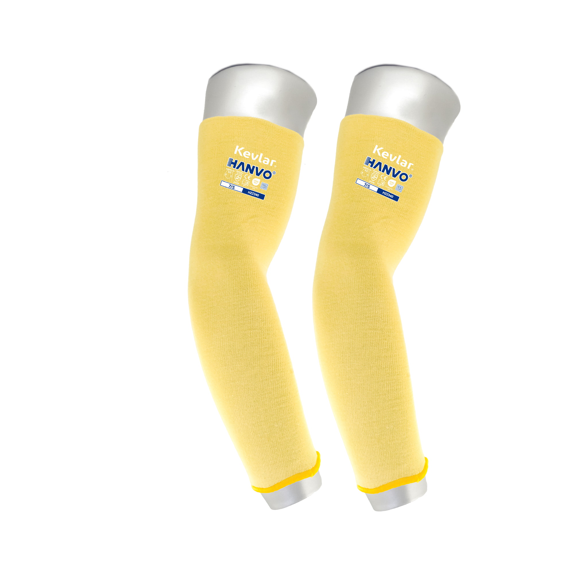HANVO’s 13‑gauge Kevlar cut‑and‑heat‑protection arm sleeve delivers ANSI A2 cut‑level B forearm protection while retaining good dexterity. Kevlar yarn offers reliable arm heat resistance. Ergonomic fit relieves hand fatigue under repetitive‑task conditions. Knit wrist blocks debris and guarantees stable secure fit. This heat‑resistant cut‑proof sleeve is ideal for metal fabrication, welding auxiliary work, machinery and equipment, facility maintenance and warehousing operations.
