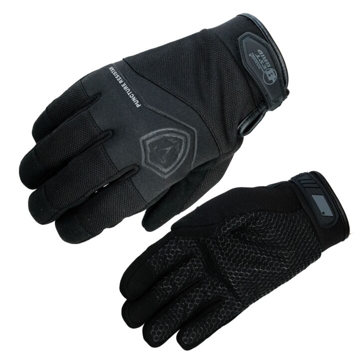 HANVO 18-gauge puncture-resistant work glove with synthetic leather outer shell and functional fabric inner liner, reaching CE Level 4 puncture protection. Full silicone printing on synthetic leather palm delivers excellent anti-slip grip and 1600-cycle Level 2 abrasion resistance. Elastic SBR cuff with hook-and-loop closure ensures a secure, comfortable fit for all-day wear. Ideal for metal handling, construction, glass processing, warehouse logistics.