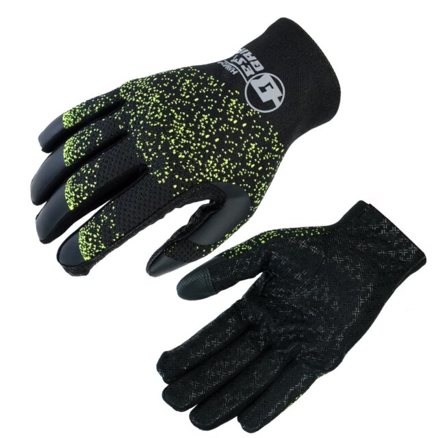 HANVO 18-gauge lightweight work glove crafted with super stretchy yarns and 3D knit construction for a snug, ergonomic fit that enhances dexterity and breathability. Lightweight suede fabric palm delivers softness and flexibility; dual-layer reinforcement at the fingertips provides extra protection against wear. Full silicone printing on the palm offers excellent anti-slip grip and long-lasting durability. Ideal for light assembly, facility maintenance, warehousing, precision handling.