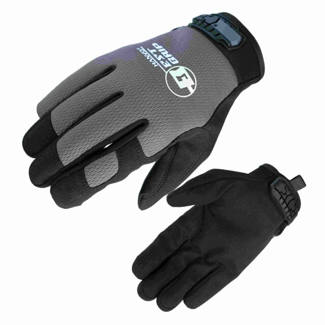 HANVO 18‑gauge lightweight work glove made of stretch birdseye fabric to preserve fingertip dexterity and breathability. Synthetic‑leather palm provides EN388 Level 2 abrasion performance at 1600 cycles. Elastic SBR cuff with hook‑and‑loop closure for custom fit; machine‑washable for easy daily cleaning and maintenance. Ideal for light assembly, facility maintenance, warehousing, logistics handling.