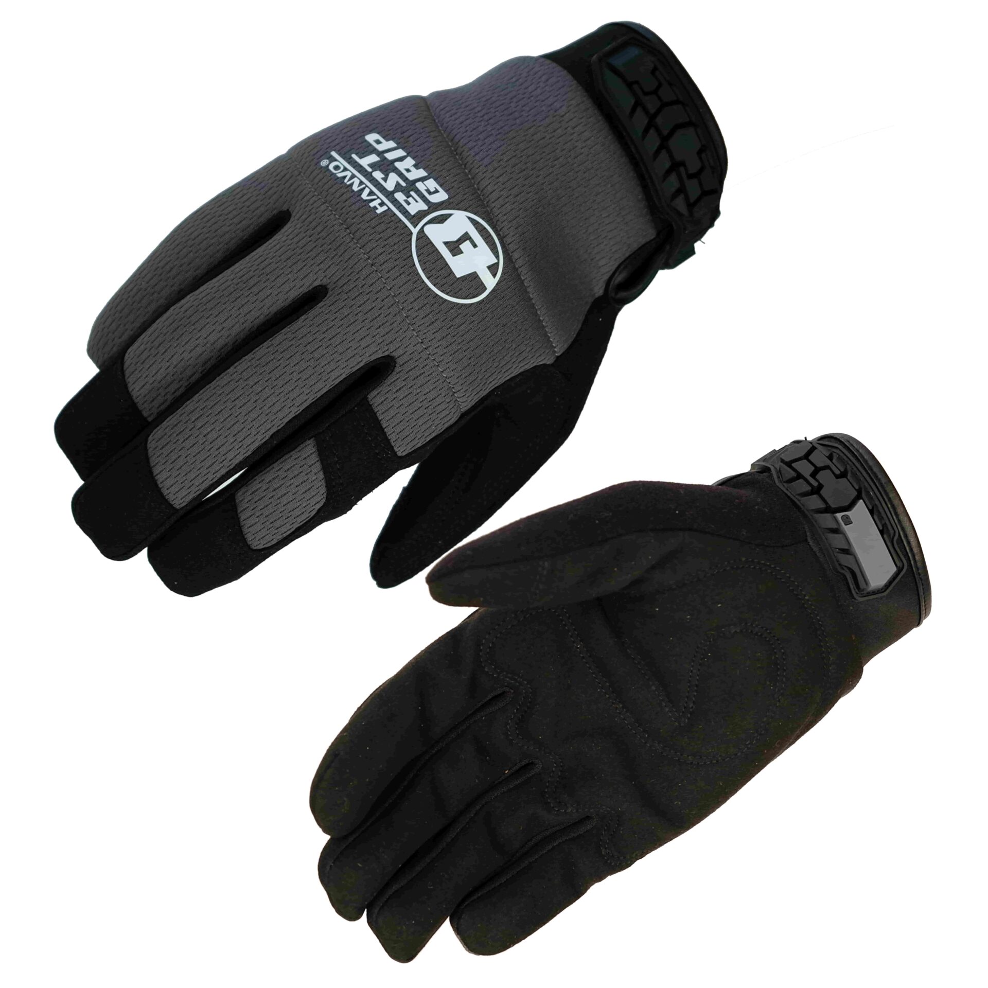 HANVO 18‑gauge vibration‑release work glove with stretch birdseye shell for great dexterity and breathability. 5 mm foam padding absorbs shock and vibration generated by handheld power tools. Synthetic‑leather palm reaches EN388 Level 2 abrasion resistance (1600 cycles). Elastic SBR cuff with hook‑and‑loop pull tab for adjustable secure fit. Ideal for power‑tool operation, facility maintenance, construction, automotive repair.